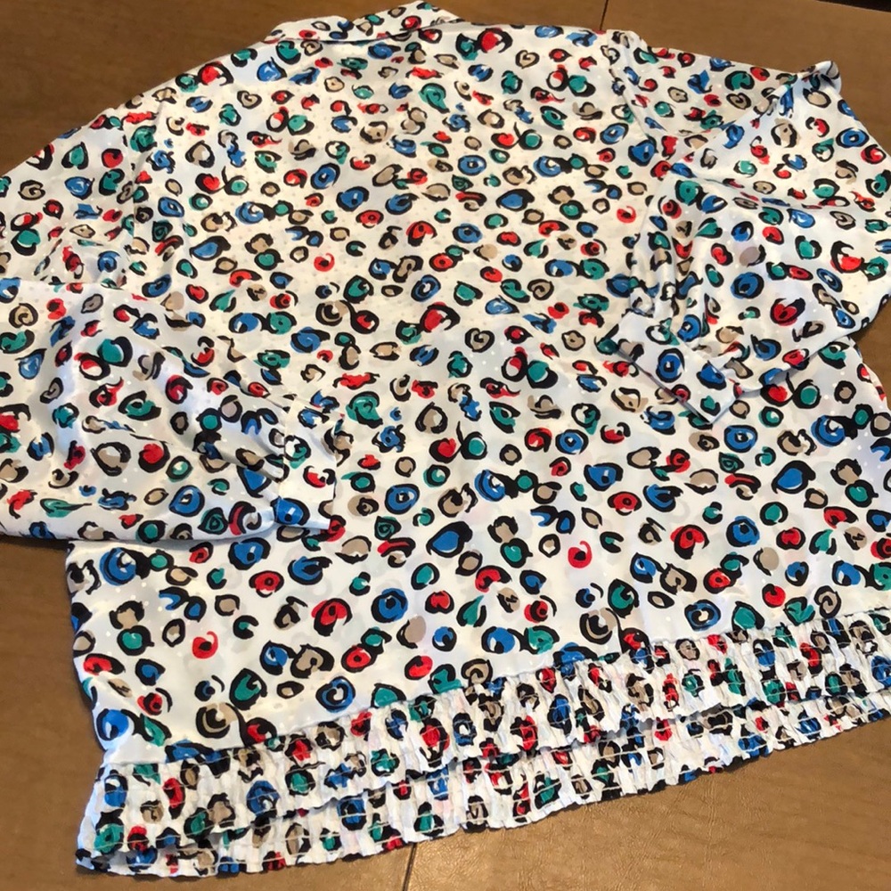 Vtg Lightweight Polyester Abstract Pullover Blouse - image 7